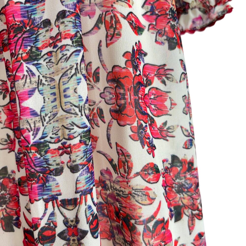 NWT Anthropologie Bhanuni Cottagecore Embroidered Sequin Floral Maxi Dress 8 - Picture 8 of 12